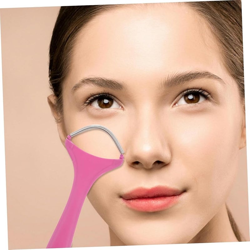 Pink Handheld Face Epilator For Women Gentle Spring Design Portable Hair Remover - Image 5